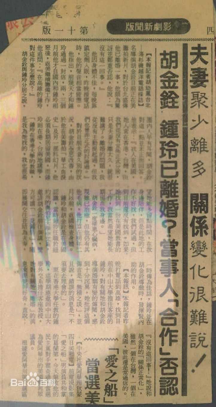 胡金铨(King Hu)，夫人钟玲素颜照相册