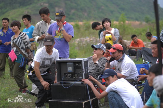 车径行在导演电影《国宝疑云》工作照中的