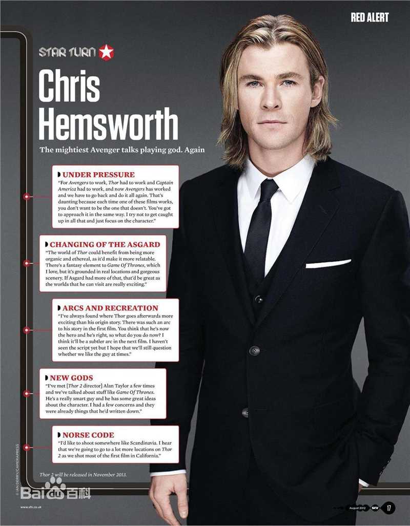 最新克里斯·海姆斯沃斯(Chris Hemsworth)精彩图册