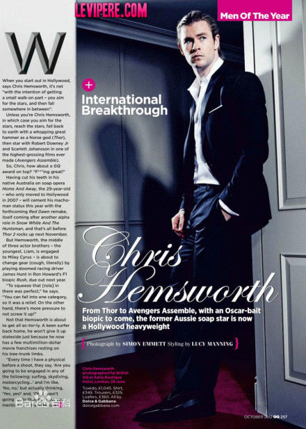 高清克里斯·海姆斯沃斯(Chris Hemsworth)精彩图册