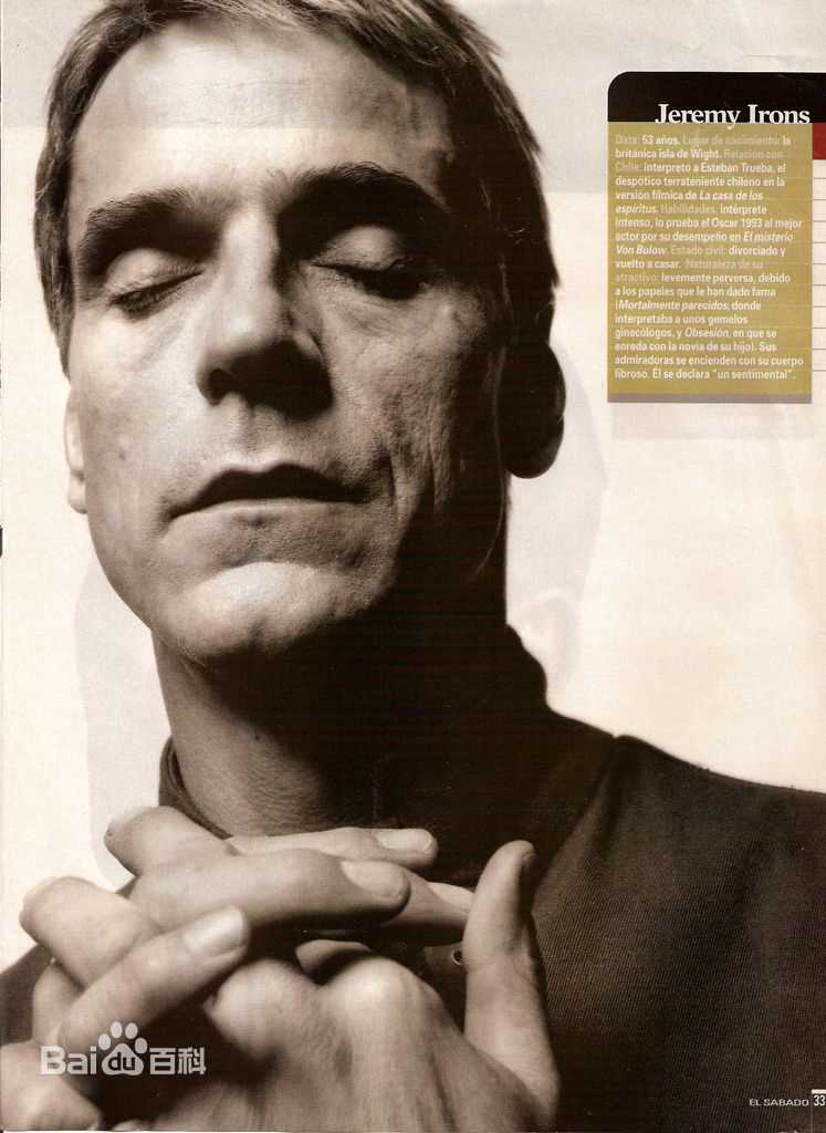 最全杰瑞米·艾恩斯(Jeremy Irons)精彩图册