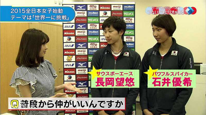 逢泽莉娜(逢沢りな(あいざわりな)、Rina Aizawa)世界杯排球赛2015应援采访生活照