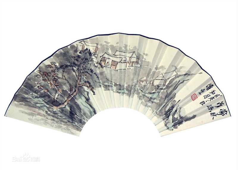 傅立折扇作品集生活照
