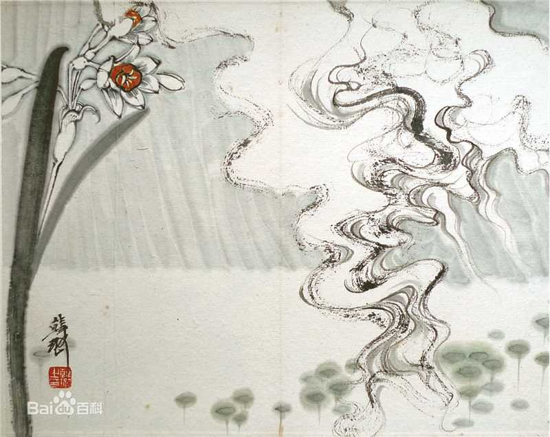 韩璐素以为绚，画作。前后照片