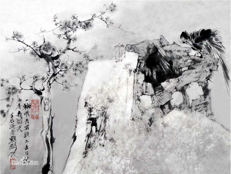 韩璐素以为绚，画作。前后照片