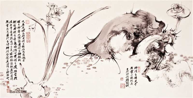 韩璐素以为绚，画作。前后照片