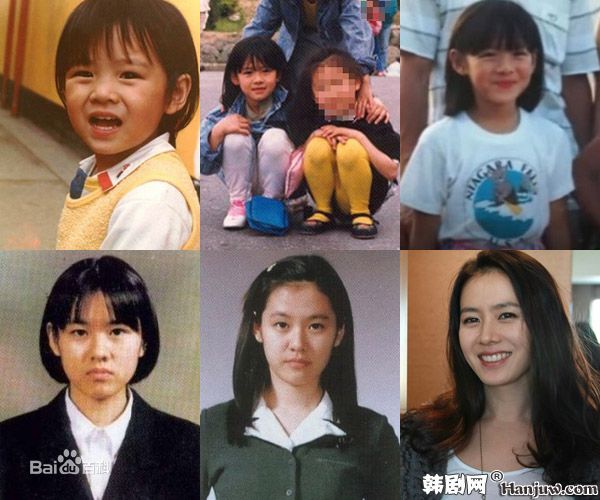 孙艺珍(Son Ye Jin)成长照前后照片