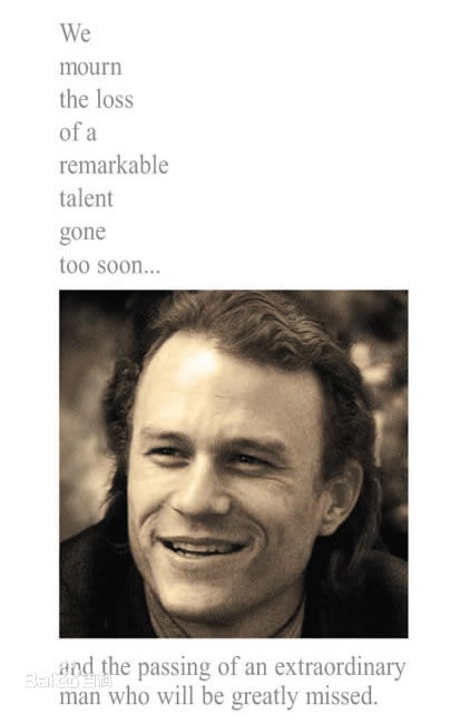 精选希斯·莱杰(Heath Ledger)精彩图册