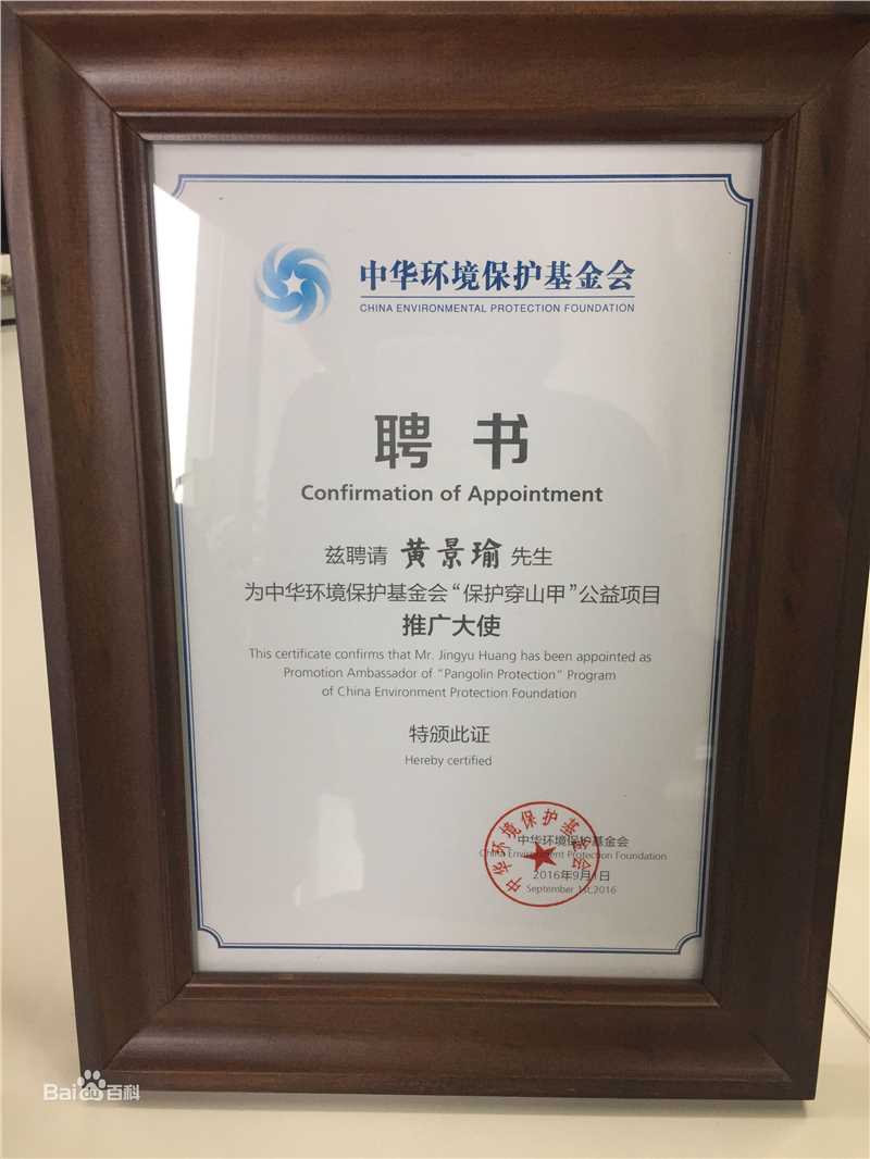 黄景瑜(Johnny)奖项图图片图集