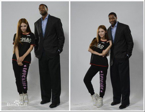 于芷晴(MINI)和NBA球星麦蒂合作支持新游戏生活照