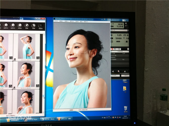 石筱群拍摄“伊艺利”广告素颜照壁纸