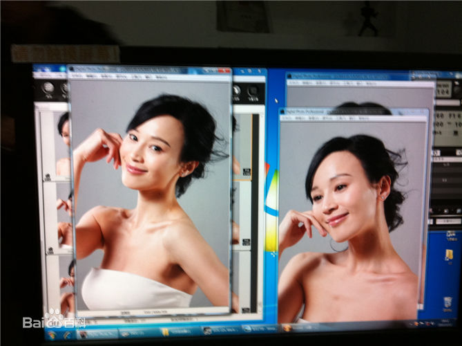 石筱群拍摄“伊艺利”广告素颜照壁纸