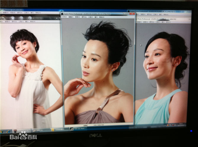 石筱群拍摄“伊艺利”广告素颜照壁纸