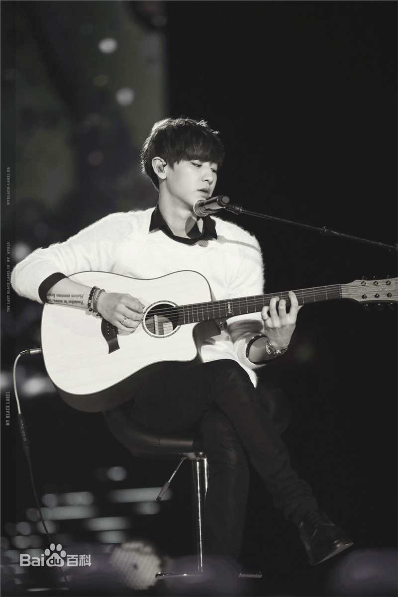 朴灿烈(（韩文名）、Park Chanyeol（官方艺名）)吉他照性感图片图集