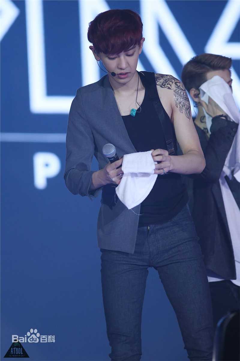 朴灿烈(（韩文名）、Park Chanyeol（官方艺名）)舞台照前后照片