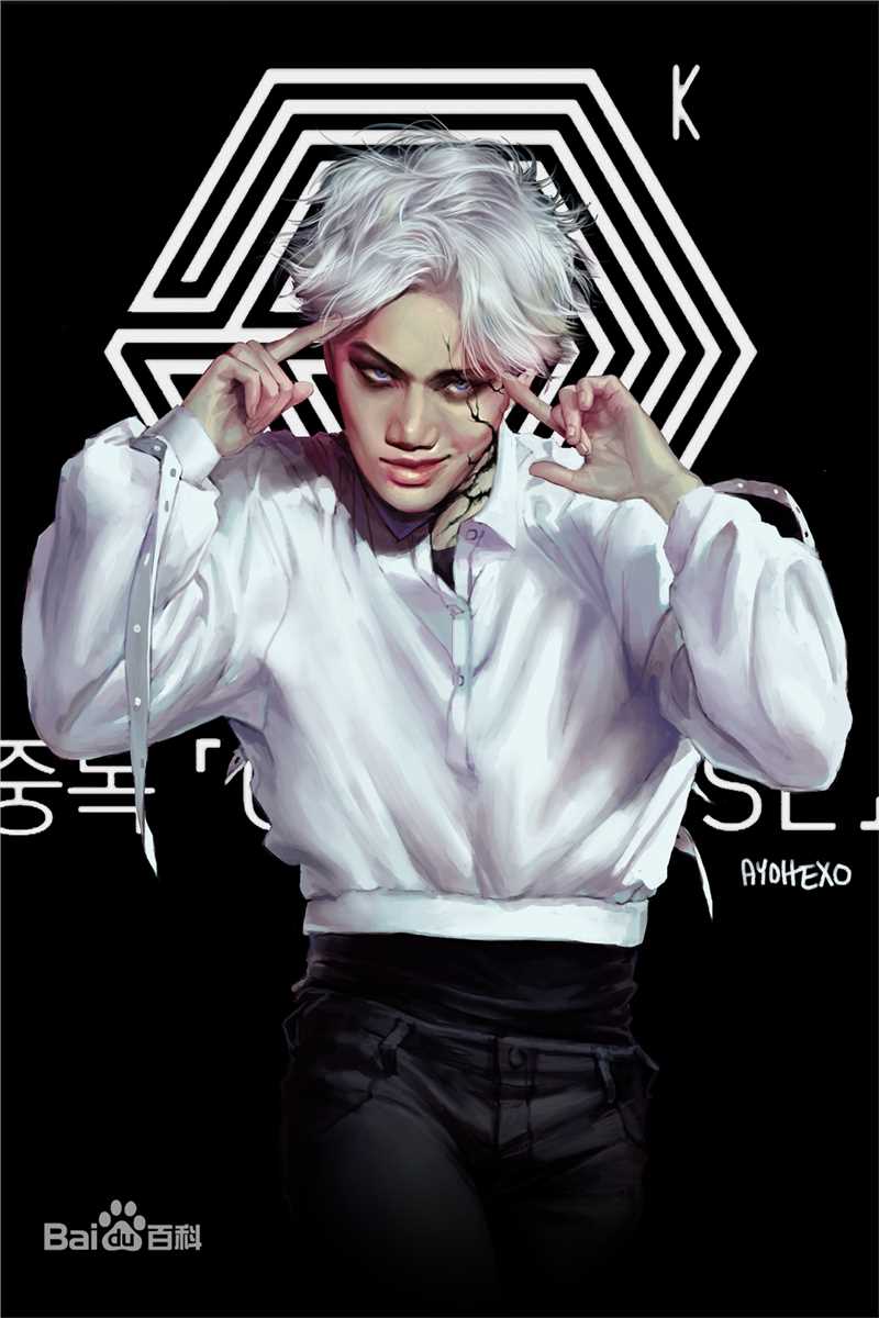 金钟仁(KAI（官方艺名）， ， （韩文名），Kim Jong In)粉丝作品前后照片