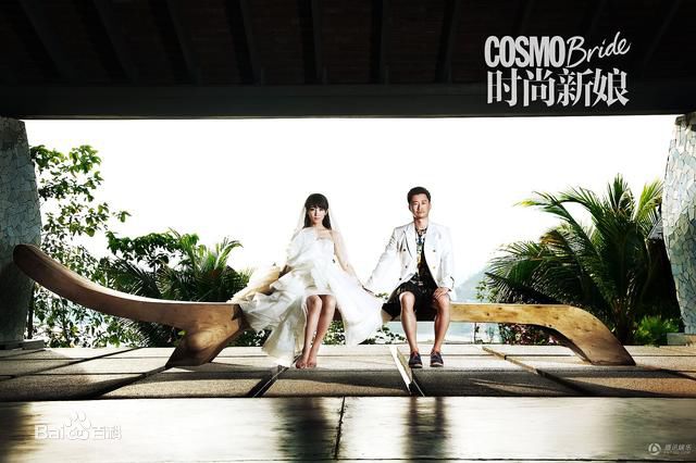 谢楠(Iola)吴京情定:甜蜜婚纱照壁纸壁纸