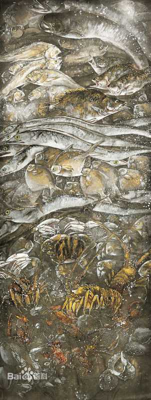 赵治平条屏花鸟作品前后照片