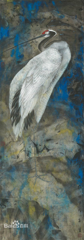 赵治平花鸟作品前后照片