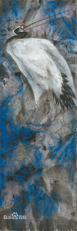 赵治平花鸟作品前后照片