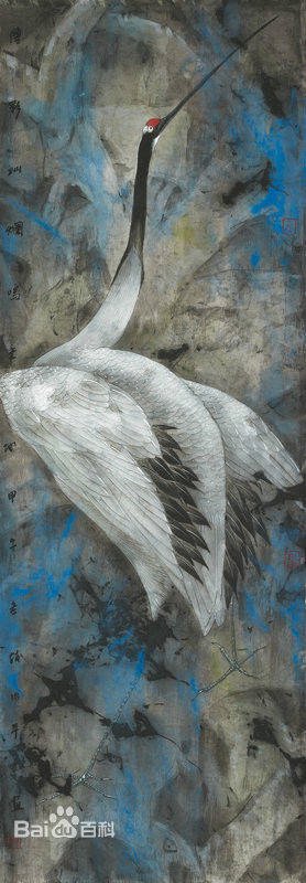 赵治平花鸟作品前后照片