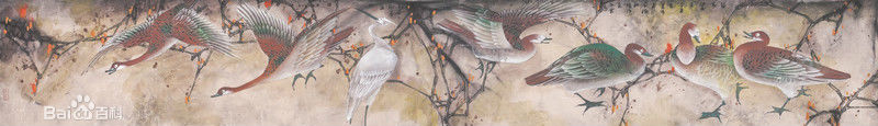 赵治平百鸟手卷图作品图片图册