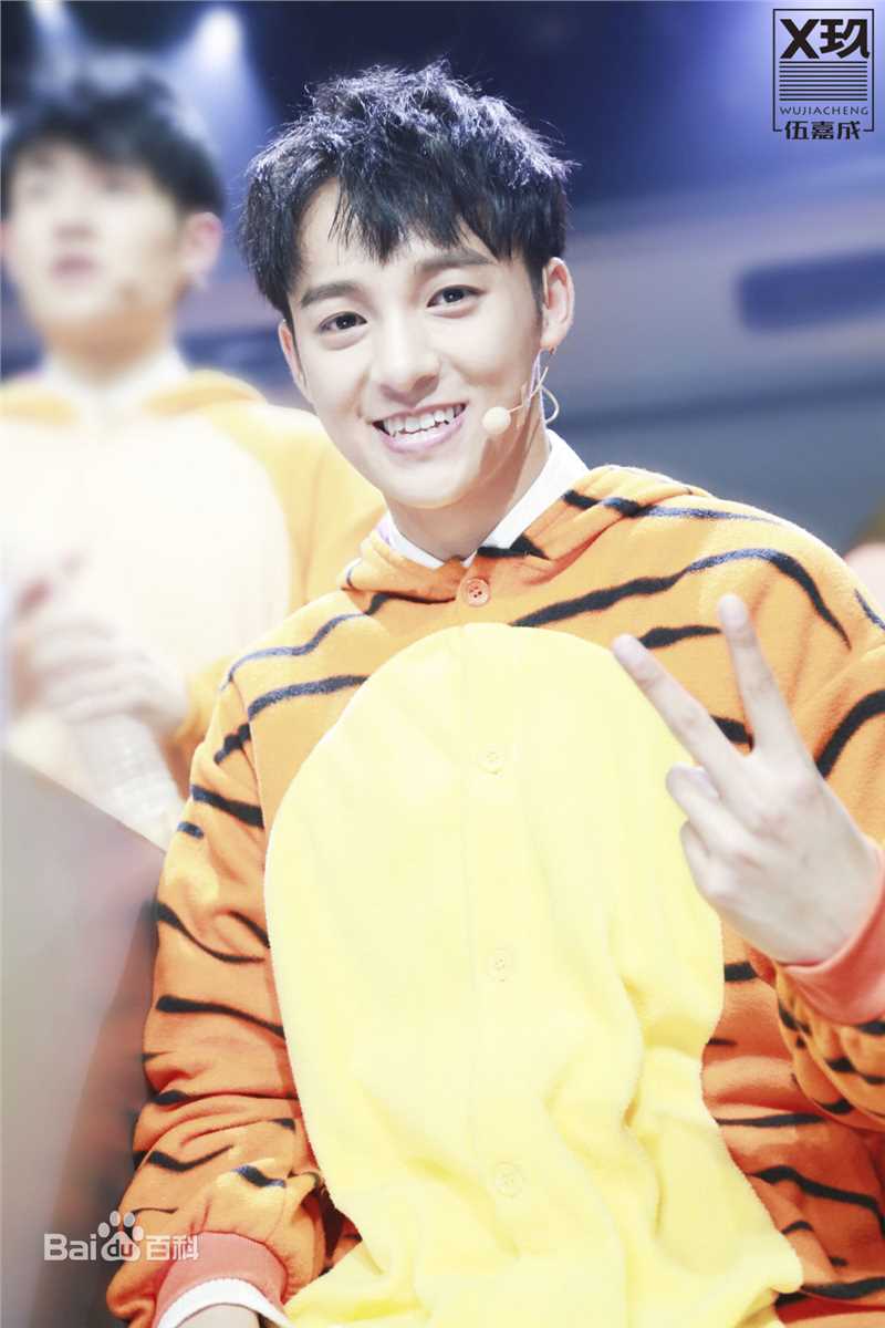 伍嘉成活动图集前后照片