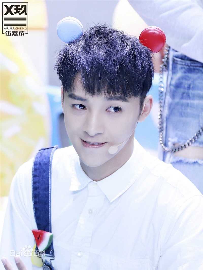 伍嘉成活动图集前后照片