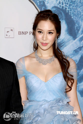 徐子淇(Cathy Tsui)李家诚夫妇合影前后照片