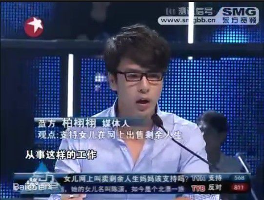 柏栩栩的电视直播照图册