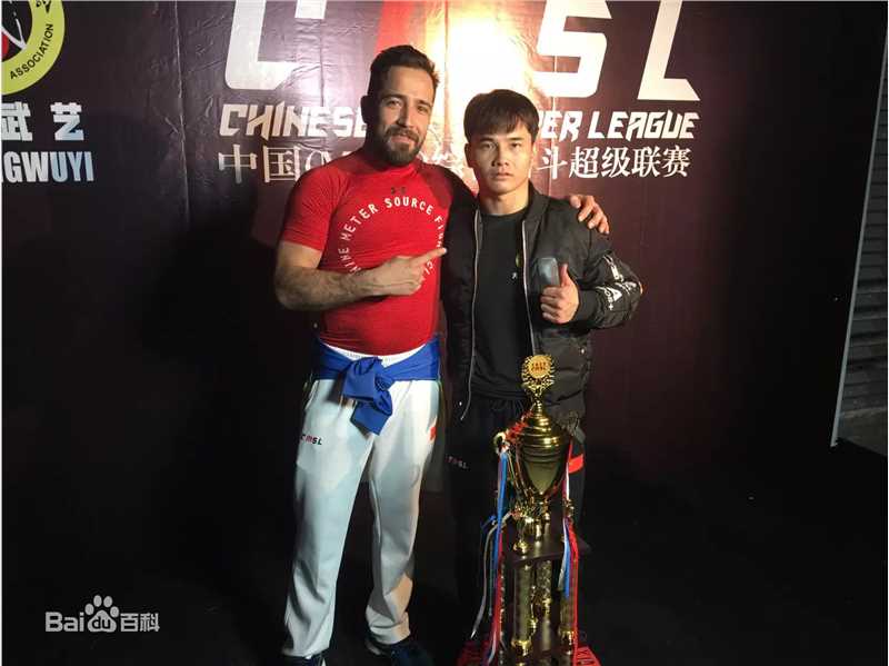 黄超(HuangChao)代表中国队获得冠军前后照片