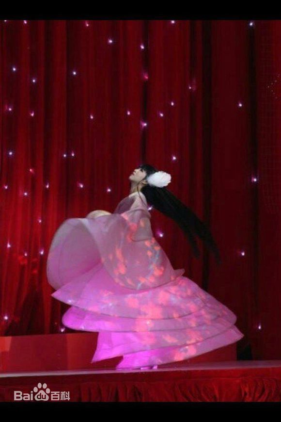 小彩旗舞蹈表演素颜照相册