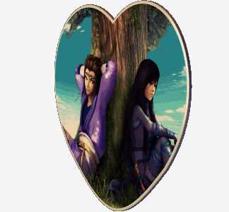 小虞石兰与少羽素颜照壁纸