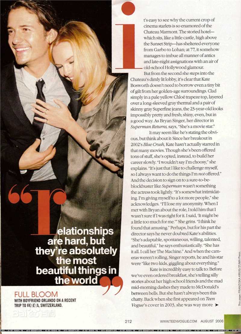 最新凯特·波茨沃斯(Kate Bosworth)精彩图册