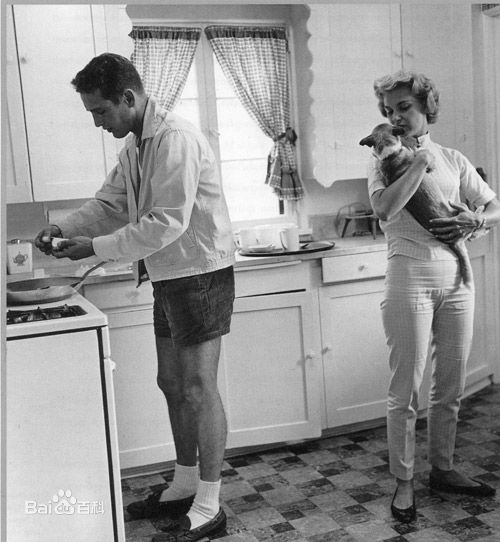 保罗·纽曼(Paul Newman)与妻子乔安娜·伍德沃德图片图集