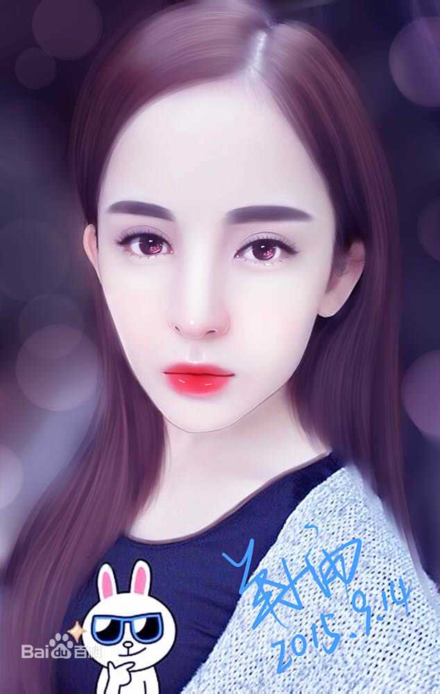 古力娜扎尔·拜合提亚尔(Gulinazhaer Baihetiyaer、Gulnazar)手绘生活照