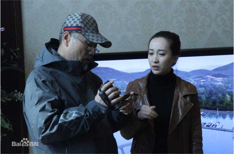 潘美如在电影《外星人》拍摄现场