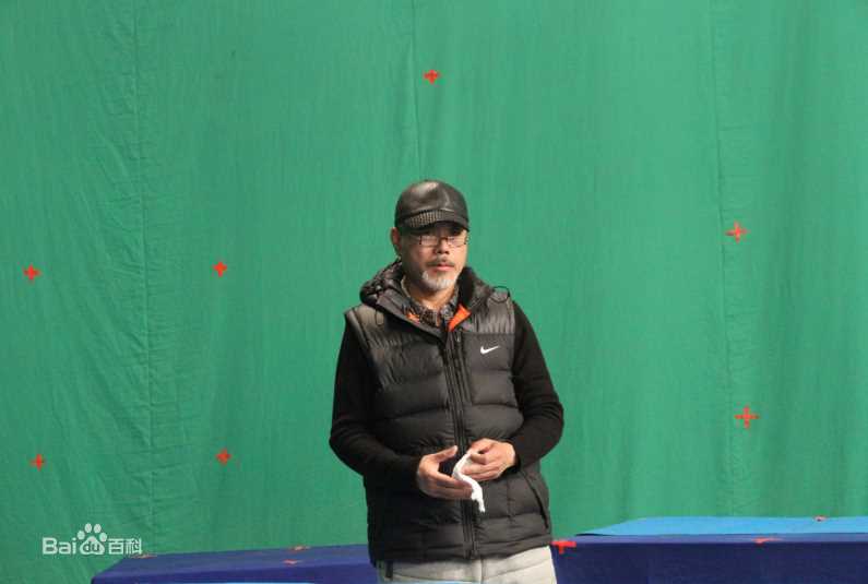 潘美如在电影《外星人》拍摄现场