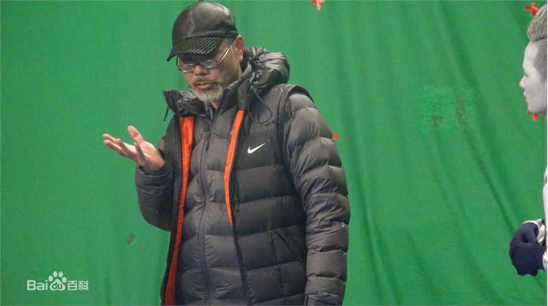 潘美如在电影《外星人》拍摄现场