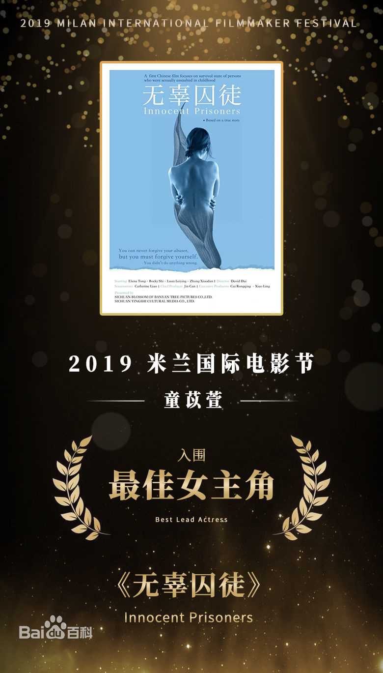 最优质童苡萱(Elena)在电影《无辜囚徒》获奖中的相册