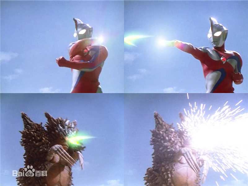 高斯·奥特曼(ウルトラマンコスモス<br>Ultraman Coos)手掌光刃前后照片