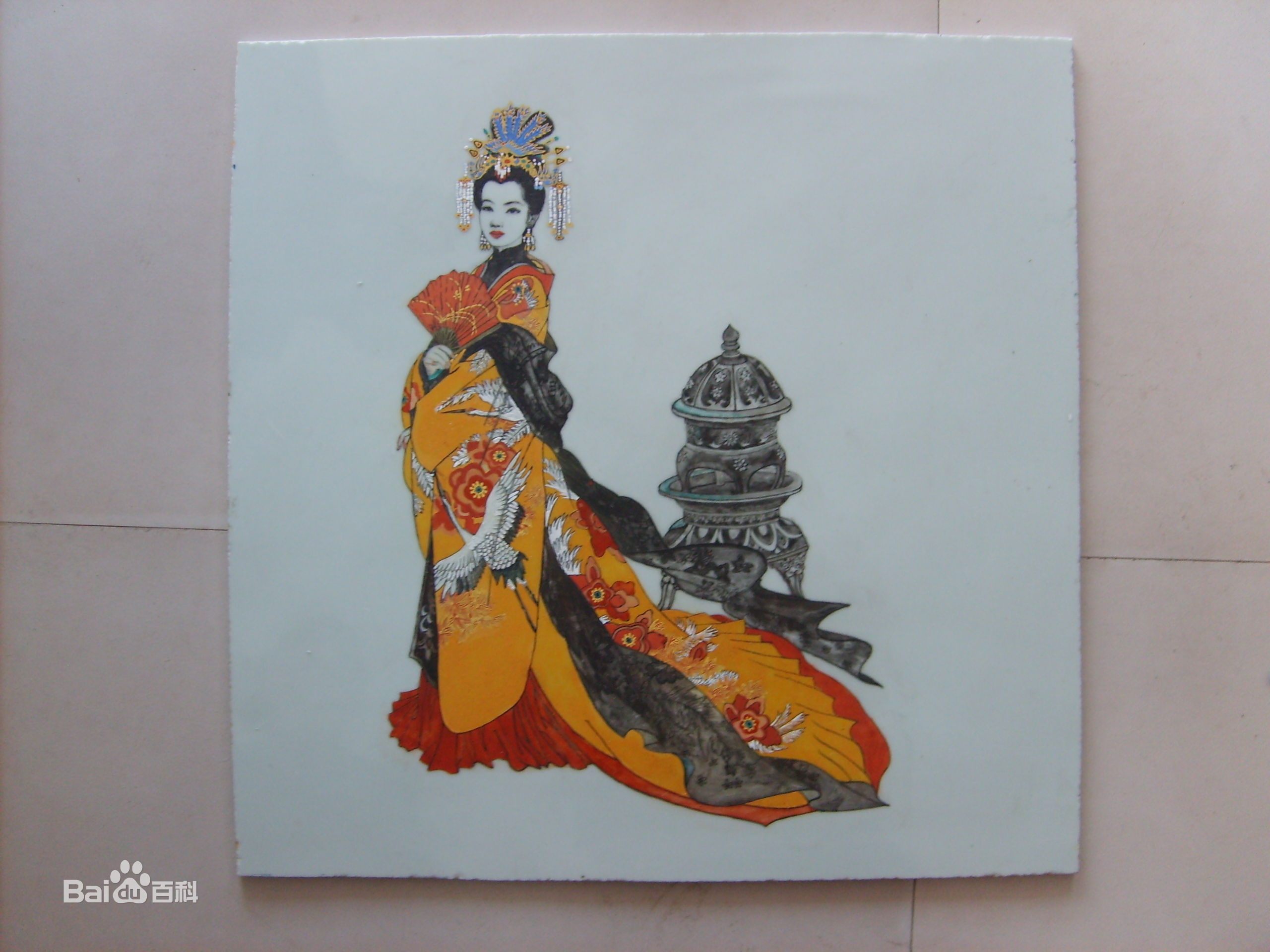 王雪(Elaine)国画作品前后照片