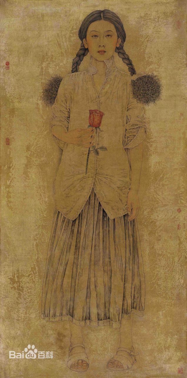 彭宇著名画家工笔及创作画作品欣赏前后照片