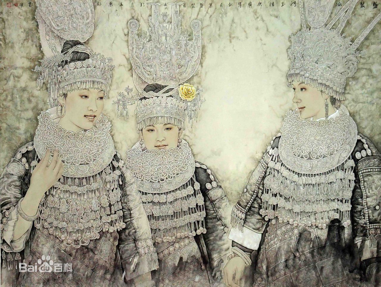 彭宇著名画家工笔及创作画作品欣赏前后照片