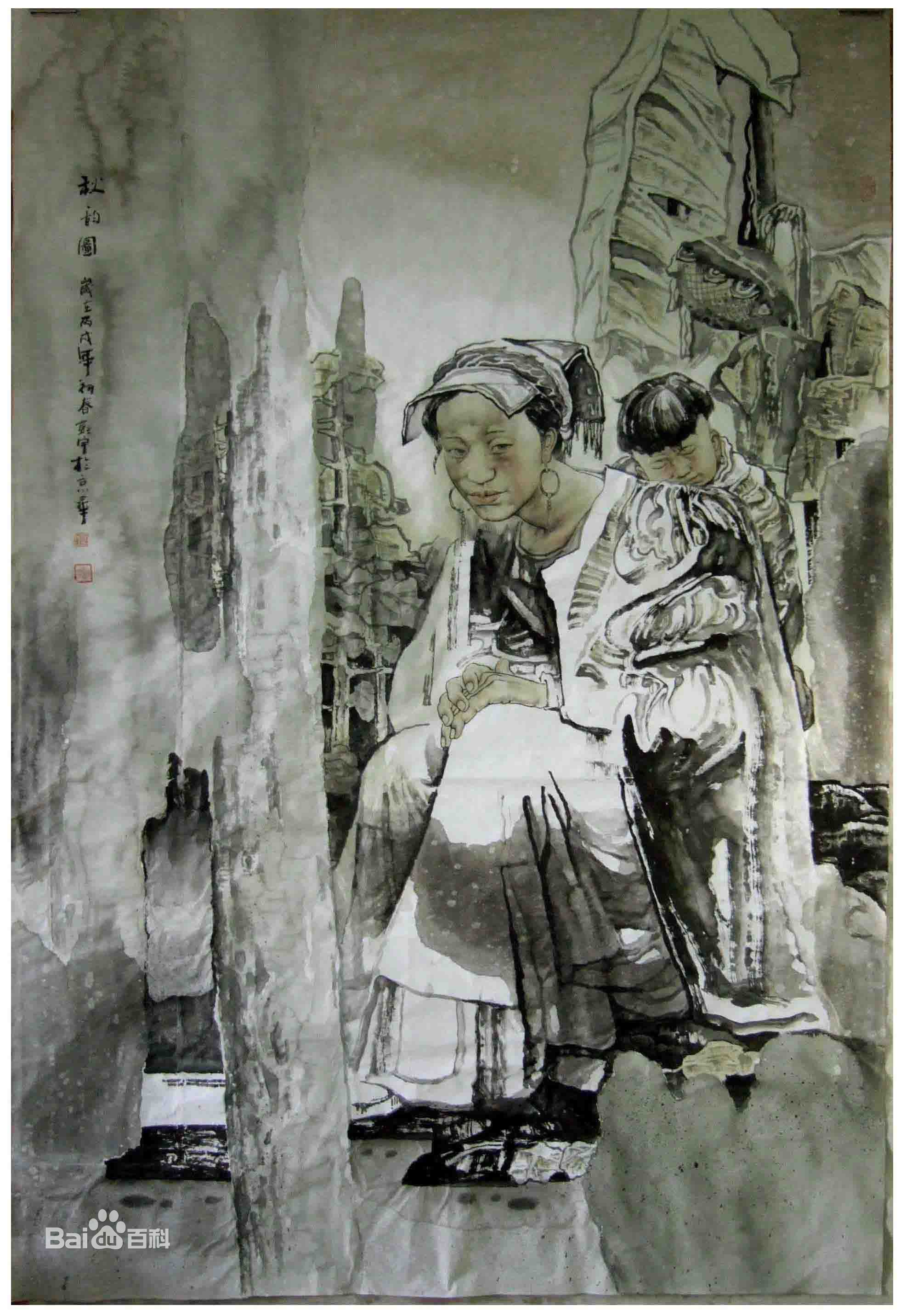 彭宇著名画家工笔及创作画作品欣赏前后照片