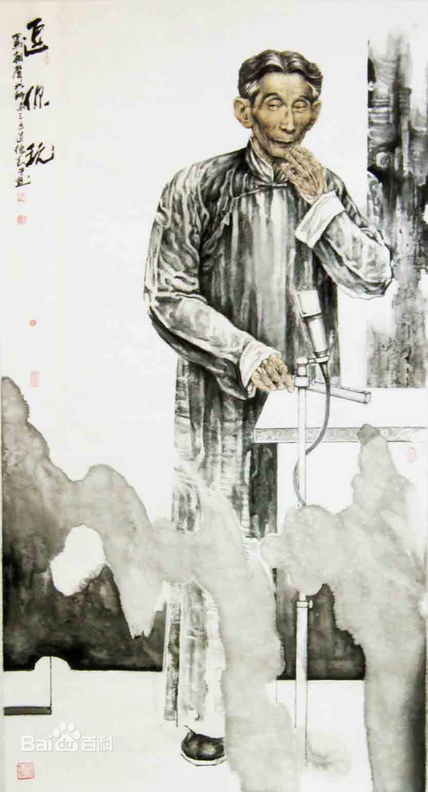 彭宇著名画家工笔及创作画作品欣赏前后照片