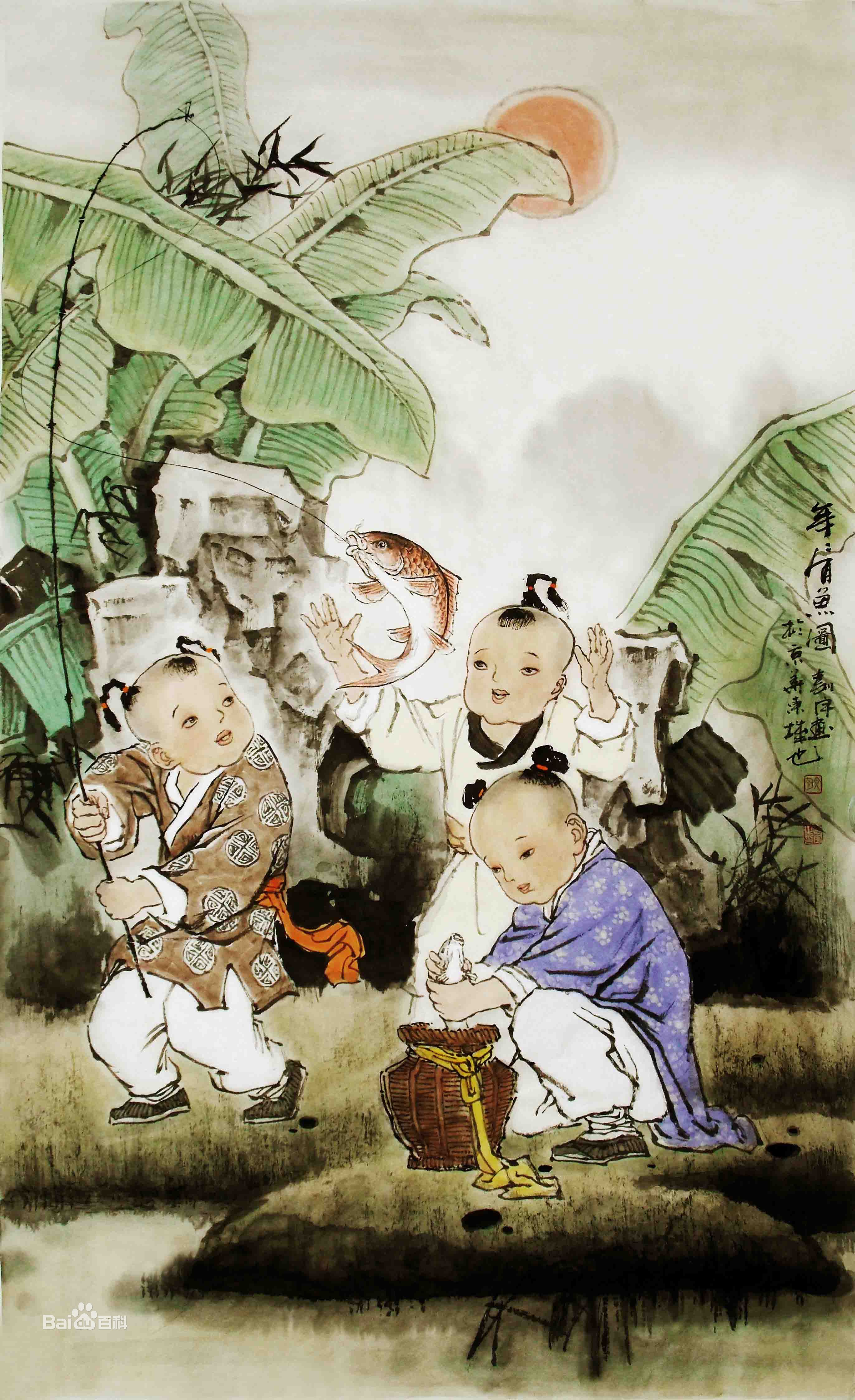 彭宇著名画家童子画作品欣赏壁纸壁纸