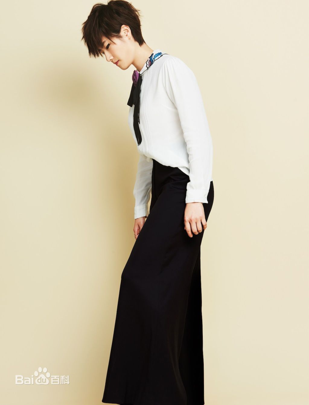 丁宁-时尚大片前后照片