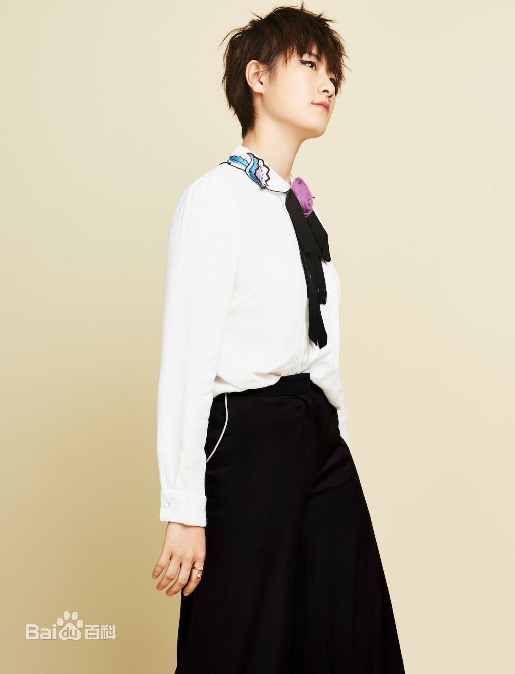 丁宁-时尚大片前后照片