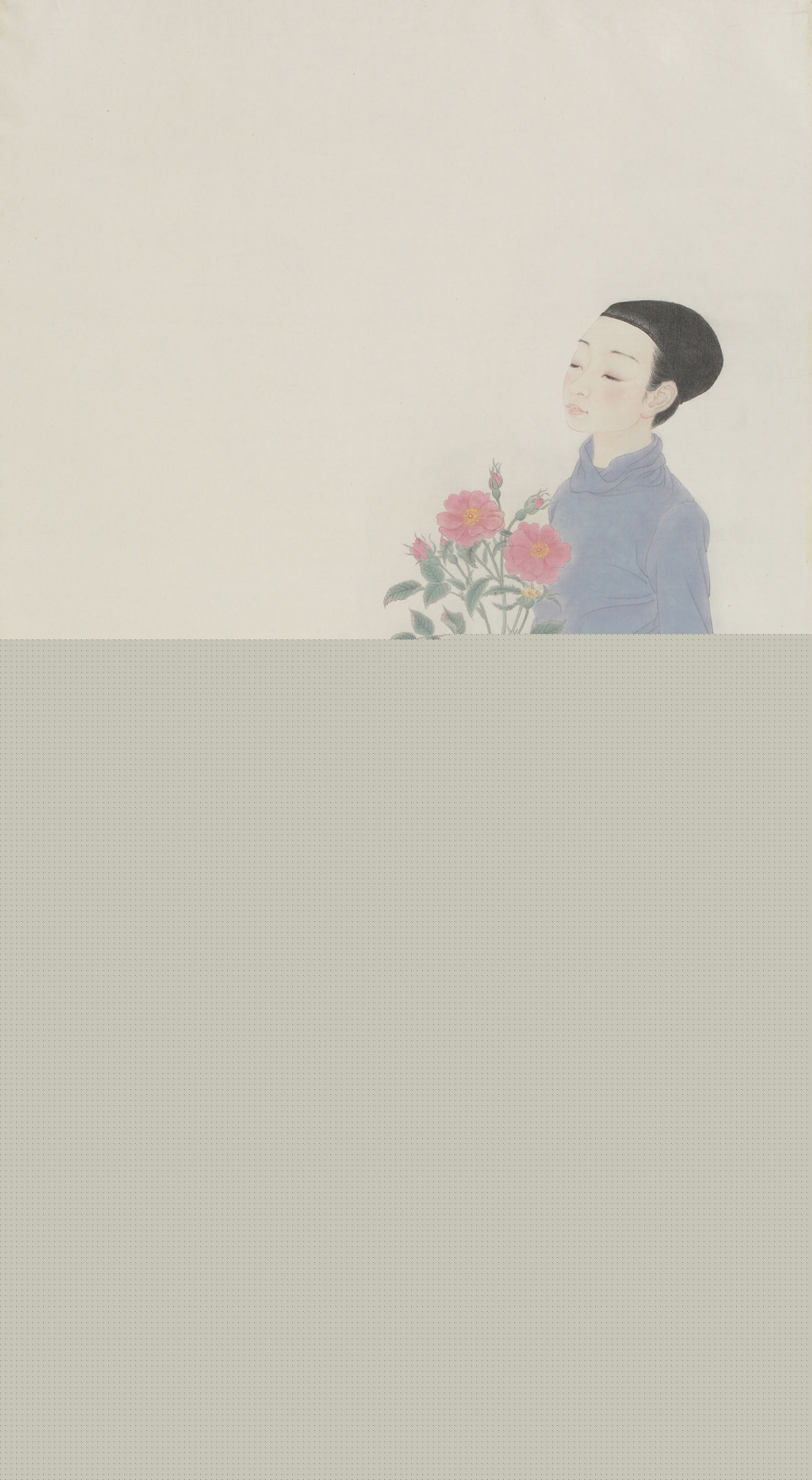 王永利工笔人物作品前后照片